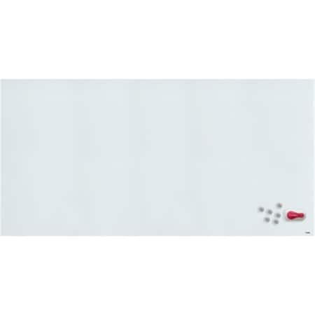 Lorell 48 x 96 in. Magnetic Colored Glass Board; White LLR55661